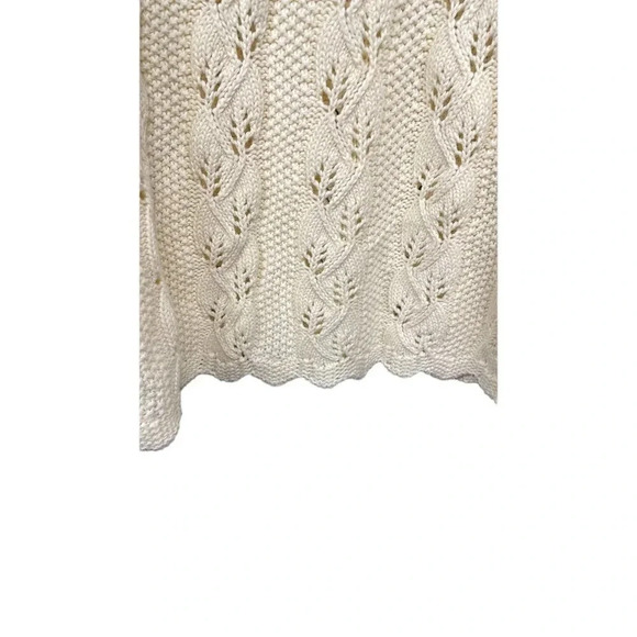 Mondala Open Work Cream Sweater Size Medium (M) - Picture 5 of 7